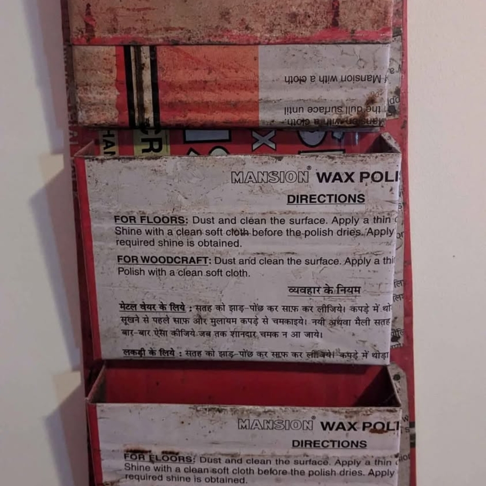 Red Vintage Wall Organizer